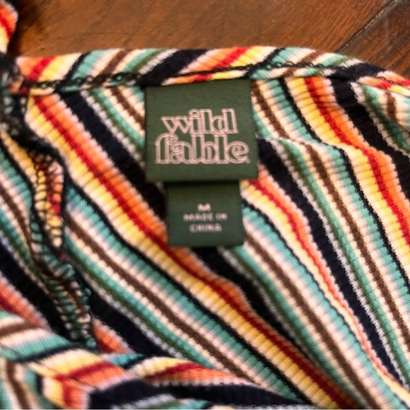 Wild Fable Junior Women's Striped summer Midi Rayon Dress size Med - Picture 7 of 8